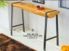 Live Edge Console Table Made of Acacia Wood and Metal